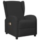 Wingback електрически масажен стол, черна, изкуствена кожа