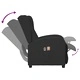 Wingback електрически масажен стол, черна, изкуствена кожа