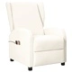 Wingback електрически масажен стол, кремав, изкуствена кожа