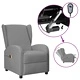 Wingback електрически масажен стол, сив, изкуствена кожа