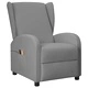 Wingback електрически масажен стол, сив, изкуствена кожа