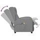 Wingback електрически масажен стол, сив, изкуствена кожа