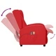 Wingback електрически масажен стол виненочервен изкуствена кожа