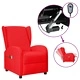 Wingback електрически масажен стол, червен, изкуствена кожа