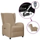 Wingback електрически масажен стол, капучинo, изкуствена кожа