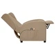 Wingback електрически масажен стол, капучинo, изкуствена кожа