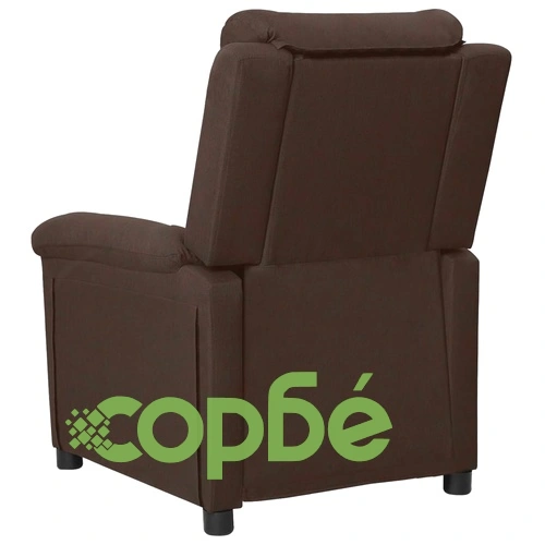 Електрически масажен стол, тъмнокафяв, текстил ➤ топ цена ➤ sorbe.bg