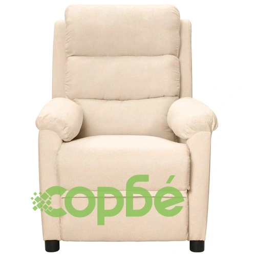 Електрически масажен стол, кремав, текстил ➤ топ цена ➤ sorbe.bg