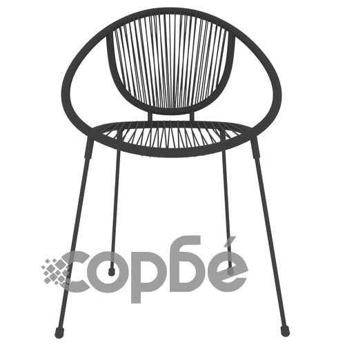 Градински трапезен комплект, 3 части, черен ➤ топ цена ➤ sorbe.bg
