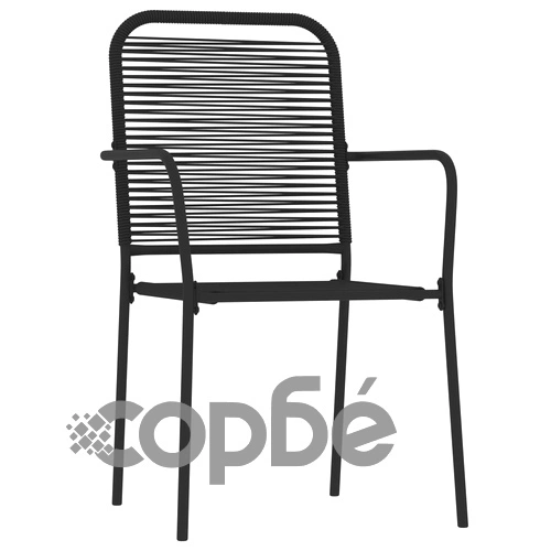 Градински трапезен комплект, 7 части, черен ➤ топ цена ➤ sorbe.bg