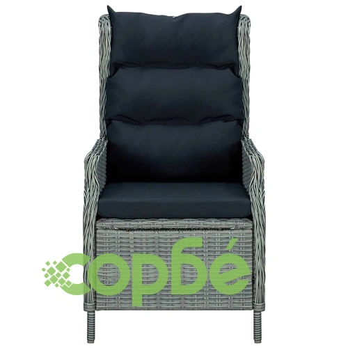 Градински трапезен комплект, 7 части, светлосив ➤ топ цена ➤ sorbe.bg