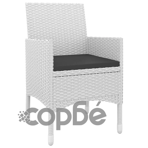 Градински комплект с възглавници, 9 части, полиратан и стъкло ➤ топ цена ➤ sorbe.bg