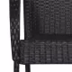 Стифиращи външни столове, 6 бр, полиратан, черни