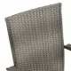 Стифиращи външни столове, 6 бр, сиви, полиратан