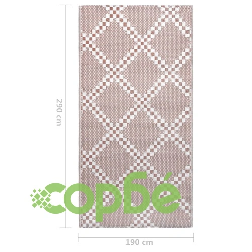 Килим за открито, ARAKIL кафяво, 190x290 см, PP ➤ топ цена ➤ sorbe.bg