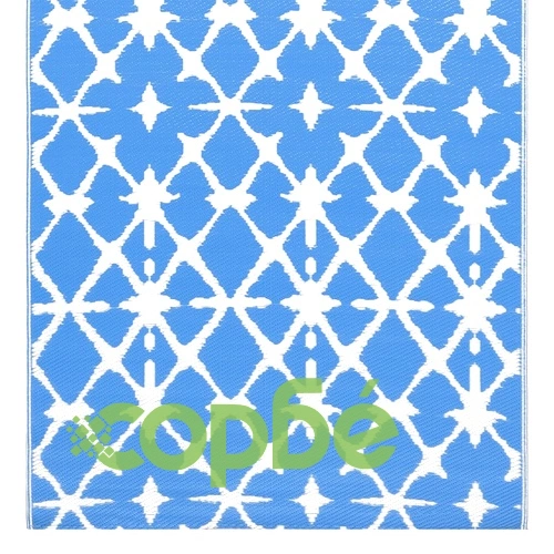 Килим за открито, ARAKIL синьо и бяло, 120x180 см, PP ➤ топ цена ➤ sorbe.bg