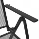 Сгъваеми мрежести столове, 4 бр, стомана, антрацит