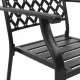 Градински столове, 4 бр, мрежест дизайн, черни, стомана