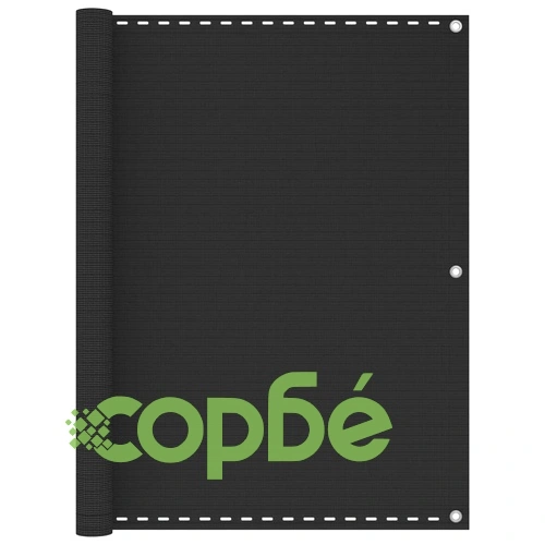 Балконски параван, антрацит, 120x600 см, HDPE ➤ топ цена ➤ sorbe.bg