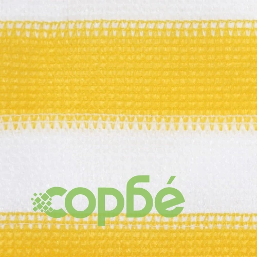 Балконски параван, жълто и бяло, 120x400 см, HDPE ➤ топ цена ➤ sorbe.bg