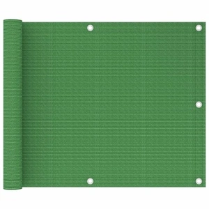 Балконски параван, светлозелен, 75x600 см, HDPE