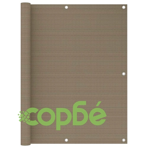 Балконски параван, таупе, 120x500 см, HDPE ➤ топ цена ➤ sorbe.bg
