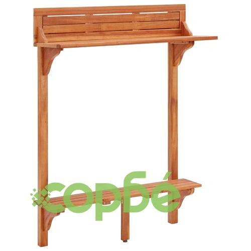 Балконска бар маса, 90x37x122,5 см, акация масив ➤ топ цена ➤ sorbe.bg