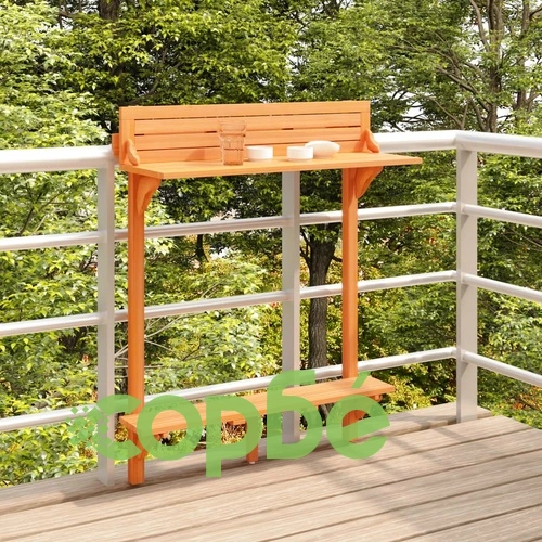 Балконска бар маса, 90x37x122,5 см, акация масив ➤ топ цена ➤ sorbe.bg