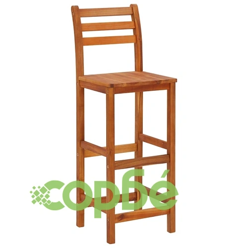 Бар табуретки, 4 бр, акациево дърво масив ➤ топ цена ➤ sorbe.bg