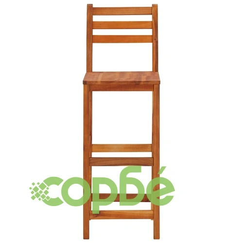 Бар табуретки, 4 бр, акациево дърво масив ➤ топ цена ➤ sorbe.bg