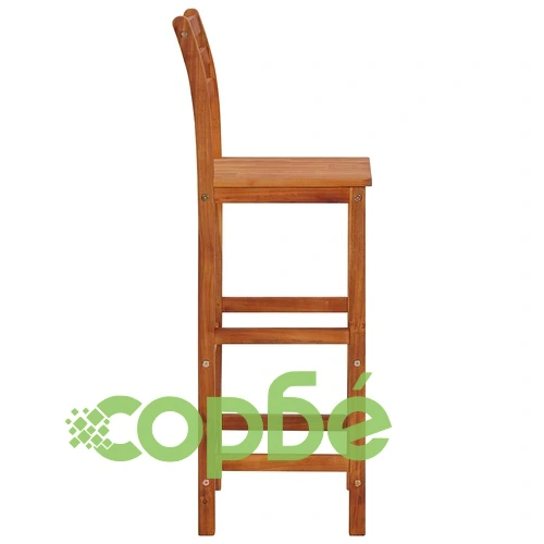 Бар табуретки, 4 бр, акациево дърво масив ➤ топ цена ➤ sorbe.bg