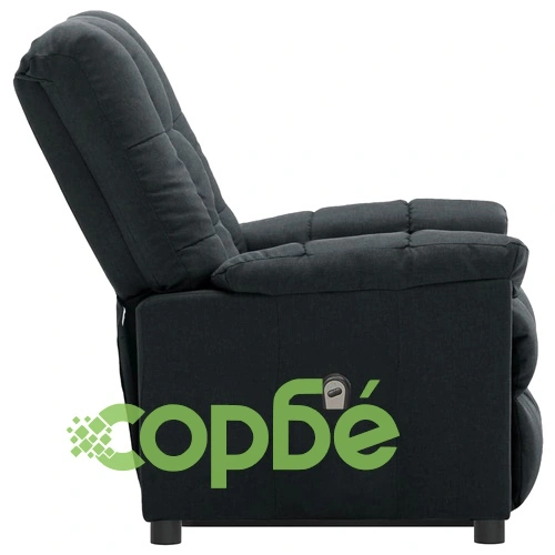 Изправящ стол, тъмносив, текстил ➤ топ цена ➤ sorbe.bg