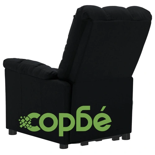 Изправящ масажен стол, черен, текстил ➤ топ цена ➤ sorbe.bg