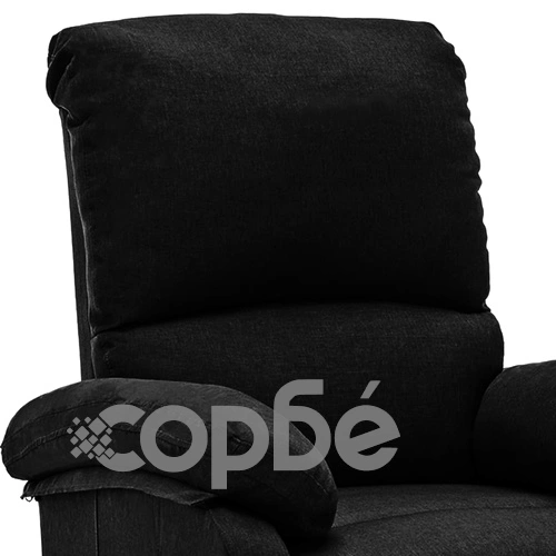 Изправящ стол, черен, текстил ➤ топ цена ➤ sorbe.bg