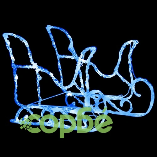 Коледна украса елени с шейна, 240 LED, акрил ➤ топ цена ➤ sorbe.bg