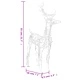 Коледна украса елени с шейна, 320 LED, акрил