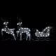 Коледна украса елени с шейна 140 LED за открито сребристо