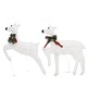 Коледна украса елен и шейна, 140 LED, за открито, бяло