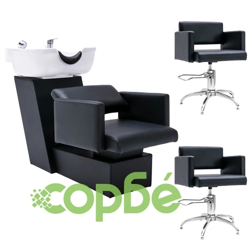 Фризьорска мивка със салонни столове от изкуствена кожа ➤ топ цена ➤ sorbe.bg