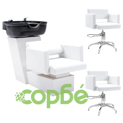 Фризьорска мивка със салонни столове от изкуствена кожа ➤ топ цена ➤ sorbe.bg