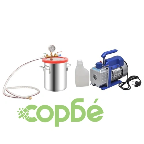 Вакуумна камера с едностепенна помпа 5,5 л ➤ топ цена ➤ sorbe.bg