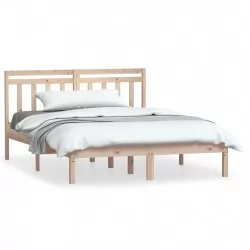 Рамка за легло, дърво масив, 135x190 см, 4FT6 Double