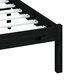 рамка за легло черно 150x200 см King Size масивно дърво