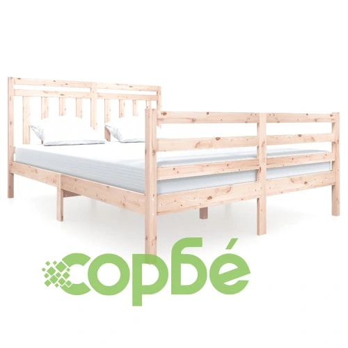 рамка за легло 150x200 см King Size масивно дърво ➤ топ цена ➤ sorbe.bg
