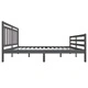 рамка за легло сиво 150x200 см King Size масивно дърво