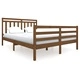 Рамка за легло меденокафяво 150x200 cм King Size дърво масив