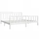Рамка за легло, бяла, дърво масив, 200x200 см