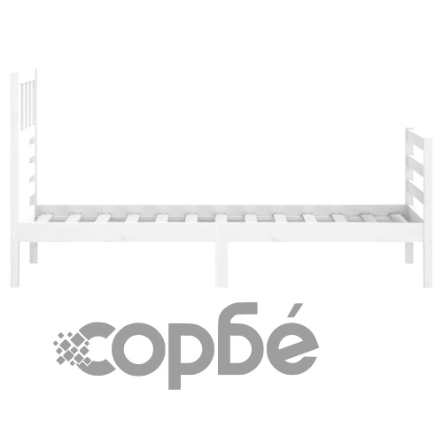 Рамка за легло, бяла, масивно дърво, 90х200 см ➤ топ цена ➤ sorbe.bg