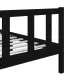 Рамка за легло, черна, масивно дърво, 90x190 см, 3FT Single