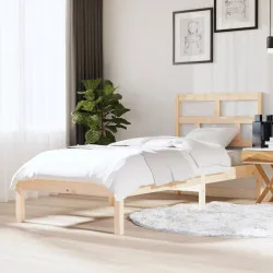 Рамка за легло, масивно дърво, 75x190 см, 2FT6, Small Single